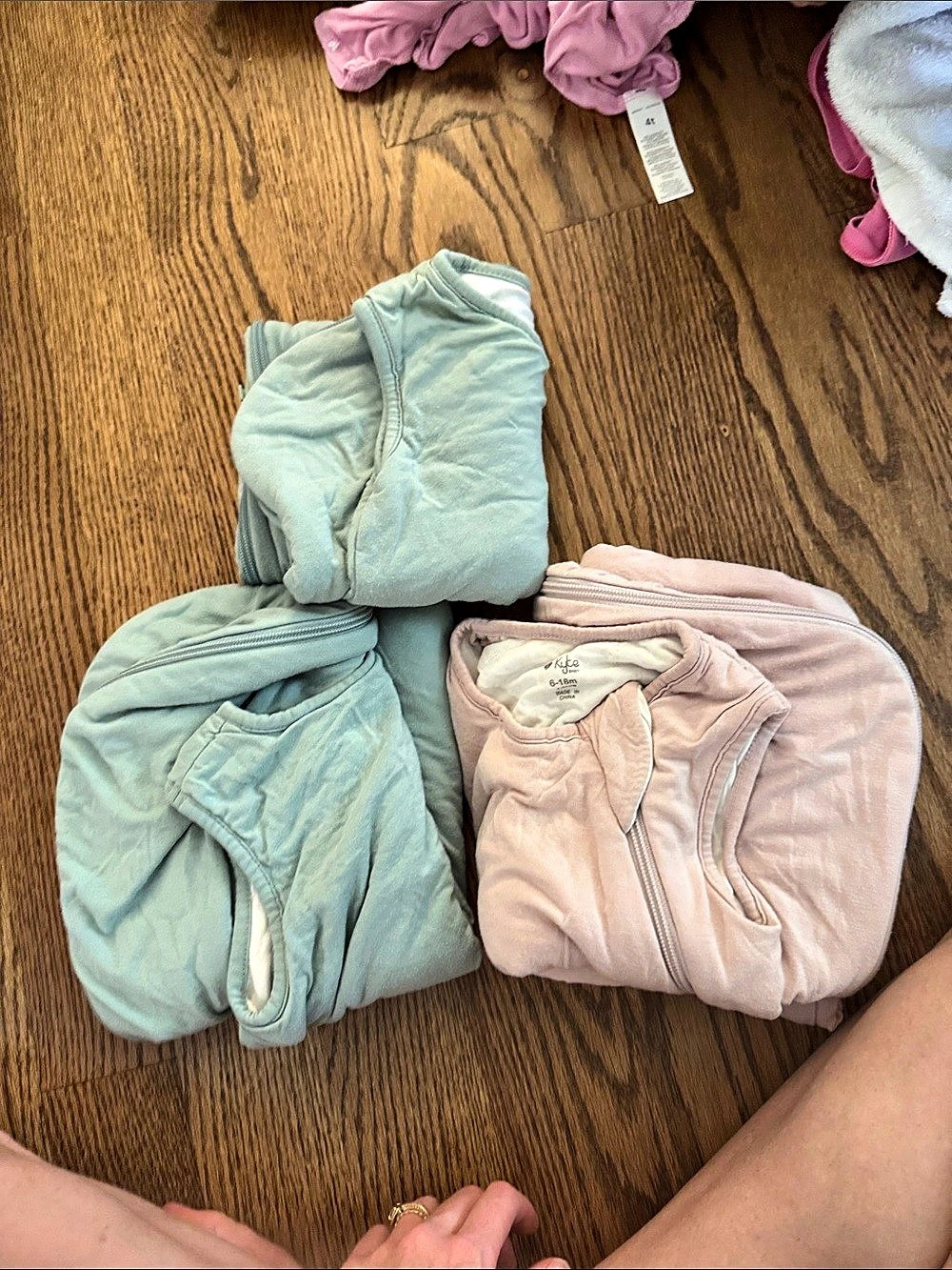 Kyte Baby Sleep Sacks 6-18 and M Pink & Green, gently used
